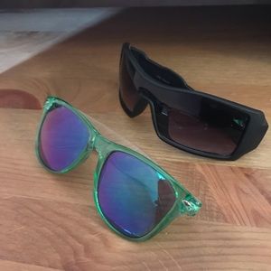 Pair of plastic sunglasses